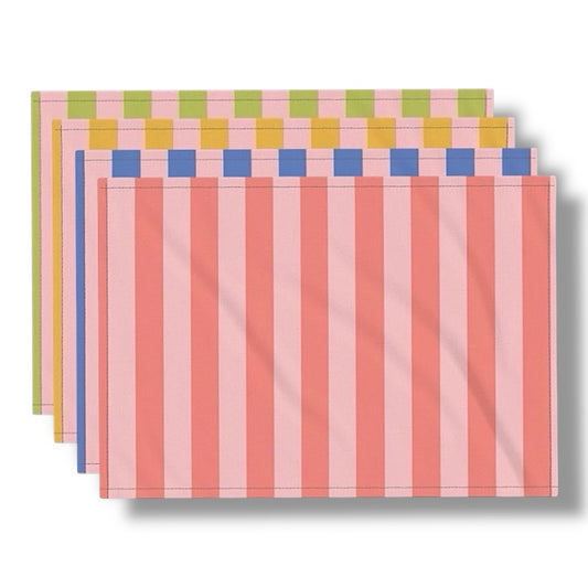 Lot de 4 sets de table Commères et Vieux Crabes (Only Stripes)